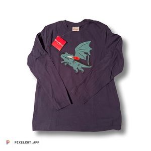 Hanna Andersson Dragon 100% cotton appliqué shirt size 150 cm US 12